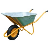 Roaba pentru constuctie, cuva 100L zincata, roata gonflabila, RM3