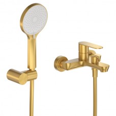 Set Baterie Baie/Duș, OLIM Design, Seria RELAX, Material INOX SUS304, Aerator NEOPERL Switzerland, Cartuș Ceramic, Aur Polisat