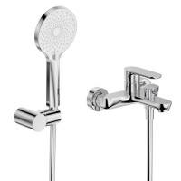 Set Baterie Baie/Duș, OLIM Design, Seria NOVA, Material INOX SUS304, Aerator NEOPERL Switzerland, Cartuș Ceramic, Crom
