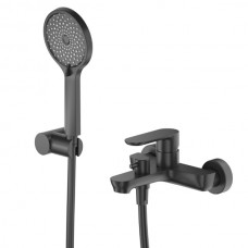Set Baterie Baie/Duș, OLIM Design, Seria NOVA, Material INOX SUS304, Aerator NEOPERL Switzerland, Cartuș Ceramic, Negru Mat