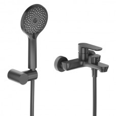 Set Baterie Baie/Duș, OLIM Design, Seria NOVA, Material INOX SUS304, Aerator NEOPERL Switzerland, Cartuș Ceramic, Negru Mat
