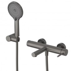 Set Baterie Baie/Duș, OLIM Design, Seria RELAX, Material INOX SUS304, Aerator NEOPERL Switzerland, Cartuș Ceramic, Gun Metal