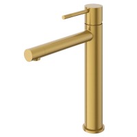 Set Baterie lavoar baie, OLIM Design, Seria RELAX, Material INOX SUS304, Aerator NEOPERL Switzerland, Cartuș Ceramic, Aur Polisat