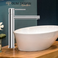 Set Baterie lavoar baie, OLIM Design, Seria RELAX, Material INOX SUS304, Aerator NEOPERL Switzerland, Cartuș Ceramic, Crom