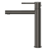 Set Baterie lavoar baie, OLIM Design, Seria RELAX, Material INOX SUS304, Aerator NEOPERL Switzerland, Cartuș Ceramic, Gun Metal
