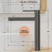 Set Baterie lavoar baie, OLIM Design, Seria RELAX, Material INOX SUS304, Aerator NEOPERL Switzerland, Cartuș Ceramic, Gun Metal