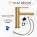 Set Baterie lavoar baie, OLIM Design, Seria RELAX, Material INOX SUS304, Aerator NEOPERL Switzerland, Cartuș Ceramic, Aur Polisat