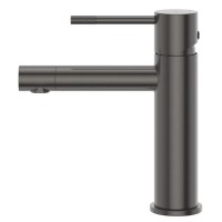 Set Baterie lavoar baie, OLIM Design, Seria RELAX, Material INOX SUS304, Aerator NEOPERL Switzerland, Cartuș Ceramic, Gun Metal