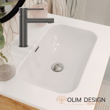 Set Baterie lavoar baie, OLIM Design, Seria RELAX, Material INOX SUS304, Aerator NEOPERL Switzerland, Cartuș Ceramic, Gun Metal
