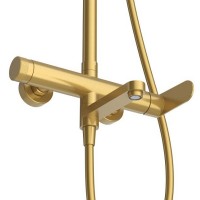 Set Coloană Duș, OLIM Design, Seria NOVA, Material INOX SUS304, Aerator NEOPERL Switzerland, Cartuș Ceramic, Aur Polisat