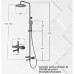 Set Coloană Duș, OLIM Design, Seria NOVA, Material INOX SUS304, Aerator NEOPERL Switzerland, Cartuș Ceramic, Negru Mat