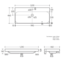 Lavoar OLIM Design, Seria Edge, 100x46 cm