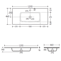 Lavoar OLIM Design, Seria Onda, 100x46 cm