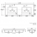 Lavoar dublu OLIM Design, Seria Accento, 120x46 cm