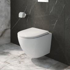 Set vas WC suspendat, OLIM Design, Seria UNO-TOR,  Tornado Ultra Silențios, cu Capac Soft-Close