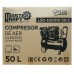 Compresor de aer 50L, 2.4 kW, 4 cilindri, fără ulei MasterKraft LSD-1600W/50/2 Silențios