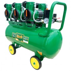 Compresor de aer 70L, 2.1 kW, 6 cilindri, fără ulei MasterKraft LSD-1280W/70/3 Silențios