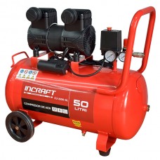 Compresor de aer 50L, 1.5 kW, 2 cilindri, fără ulei INCRAFT CU-1500-SL