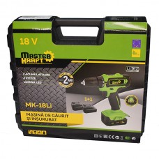 Mașină de găurit și înșurubat cu acumulator 18V Master Kraft MK-18Li
