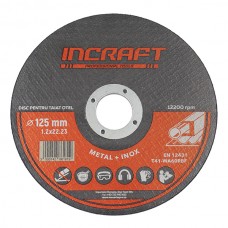 Disc de debitat metal și inox 125x1,2x22,23 mm INCRAFT