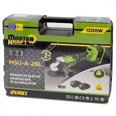 Polizor unghiular cu acumulator 125 mm Master Kraft MSU-A-2BL (Brushless)